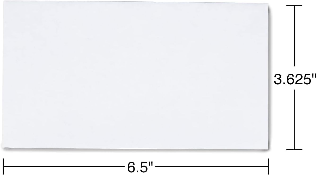 Staples Sobres comerciales tintados de seguridad autosellados #6 34, 3 58 pulgadas x 6 12 pulgadas, blanco, 150cartón (ST862999-CCVS)