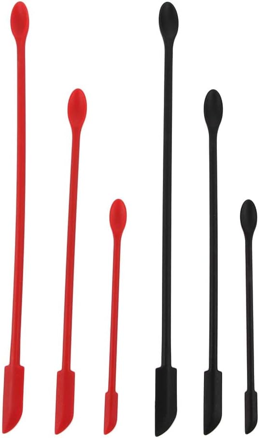 6pcs Mini Espátulas de Silicona Suave Raspadores de Alimentos Herramientas de Pastel de Maquillaje Espátula Accesorios de Cocina Cosméticos