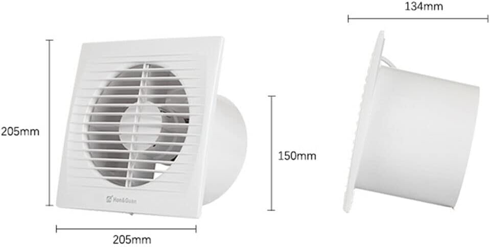DNYSYSJ Ventilador de ventilación de baño de 6 pulgadas montado en la pared, salida de aire, soplador de inodoro para cocina, baño, sala de estar