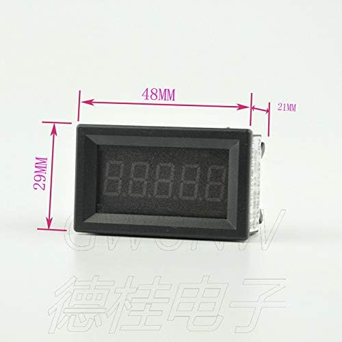 0.36 “4bit 0-1000V Pantalla LED de alta precisión DC Voltímetro digital Probador de voltaje de batería Medidor de panel de motocicleta de coche 5V