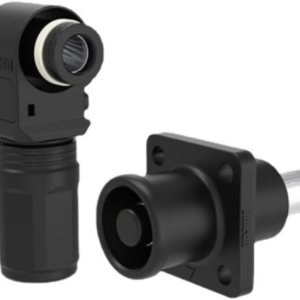 1 juego de conectores de almacenamiento de energía de batería, 200 A 50 mm de alta corriente, terminal de enchufe rápido negro de ángulo recto 1 juego de conectores de almacenamiento de energía de batería, 200 A 50 mm de alta corriente, terminal de enchufe rápido negro de ángulo recto