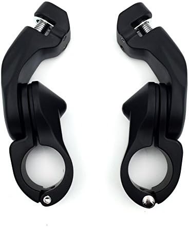 SMT-Kit de montaje de clavija de pie ajustable en ángulo corto de 2.5 pulgadas, compatible con protector de motor de 1.25 pulgadas (Road KingStreet