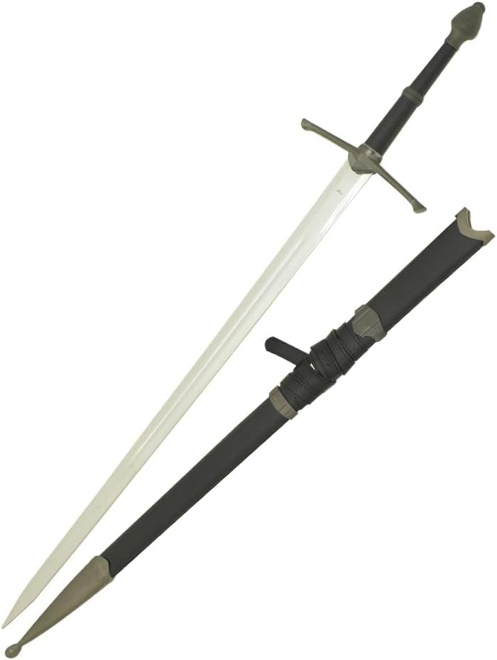 Medieval Warrior Espada vikinga cruzada de la Edad Media con vaina