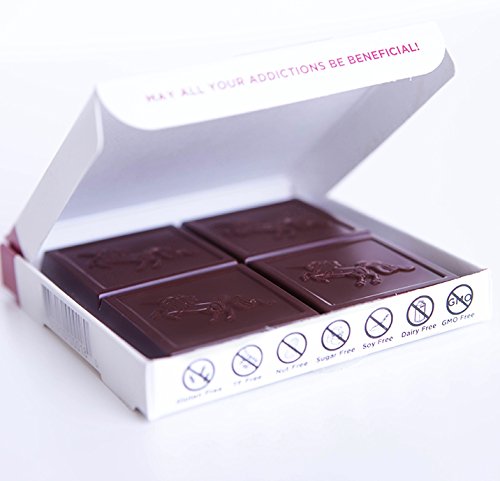 Addictive Wellness Chocolate crudo sin azúcar Recarga 12 PACK Vegano Paleo & Keto- Purely Superfoods y Adaptógenos