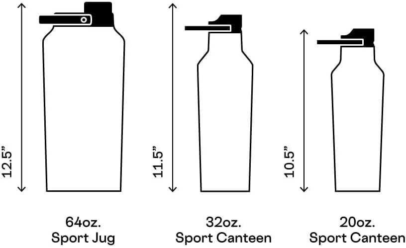 Corkcicle Botella de agua de viaje aislada de acero inoxidable con triple aislamiento, tapa de sorbo rápido de fácil agarre, mantiene las bebidas