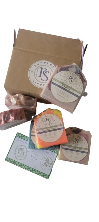 Pampered Sisters Artisan Bath Products – Each bar 8.25 oz – Handcrafted Artisan Soap Bundles (Asst. Six Pack)