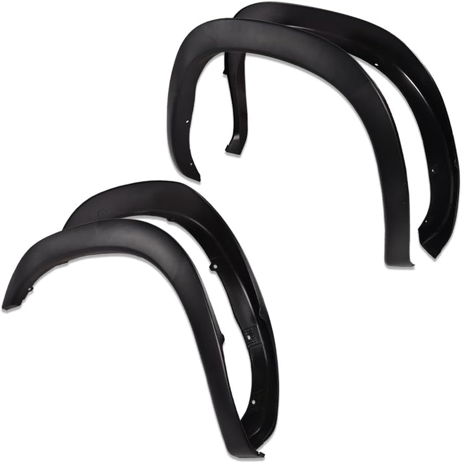 CROSSDESIGN 4 fundas de rueda de guardabarros texturizadas, estilo de fábrica, compatible con Dodge Ram 15002003-2009 Ram 2500 3500 2002-2008 (no