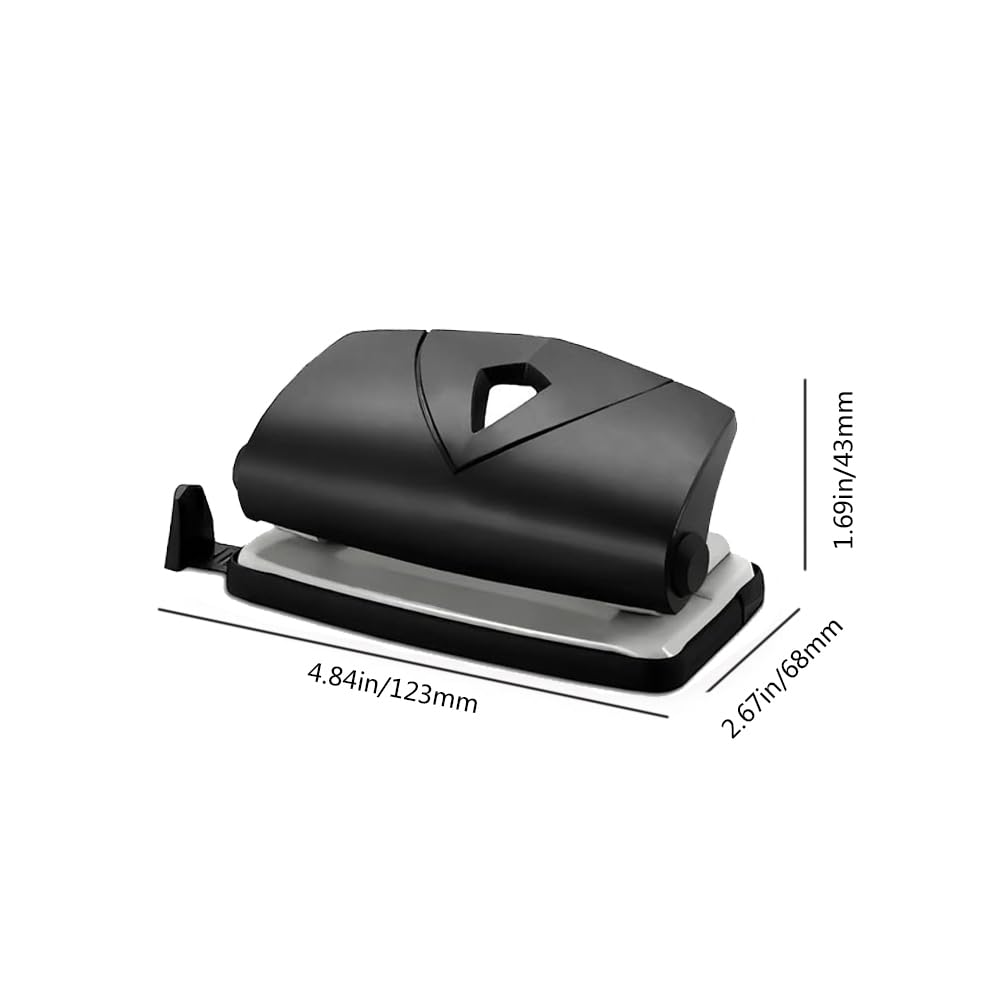 Perforadora de papel perforadora portátil de 2 agujeros, suministros de oficina en casa para tarjetas de visita, plásticos, papel