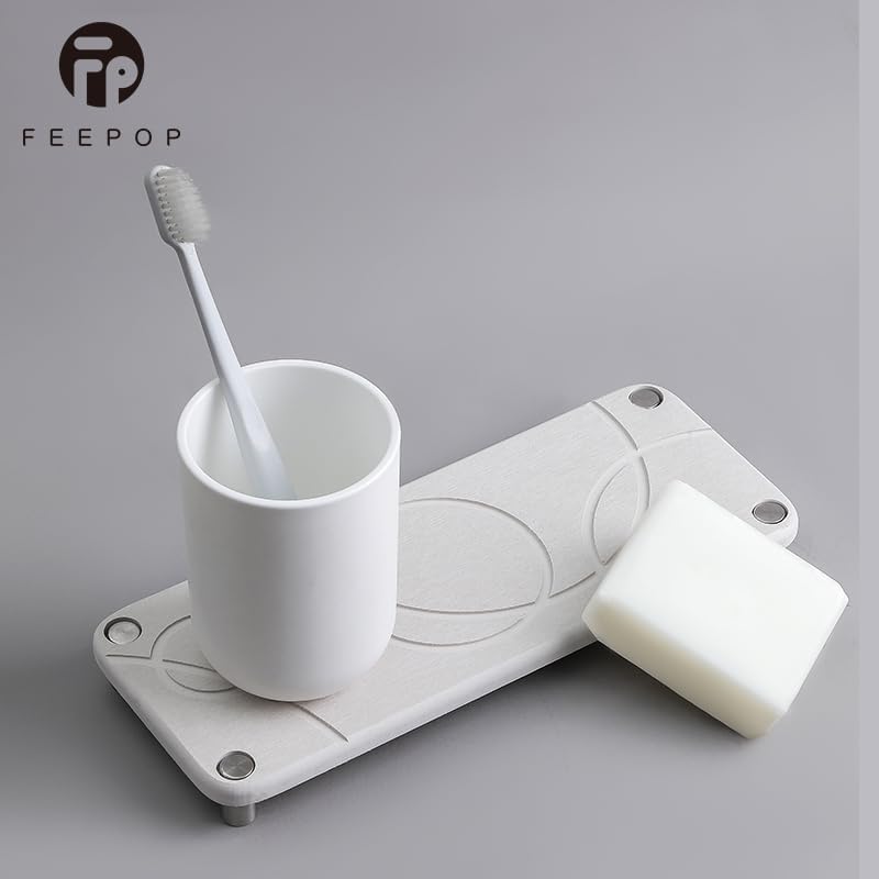 Generic Modern Home – Bandeja de fregadero de tierra de diatomeas, resistente al agua para una organización eficiente y secado rápido