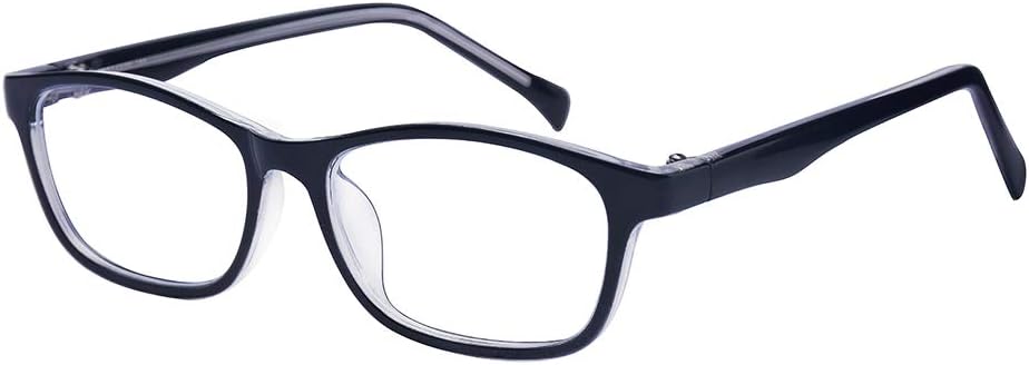 ALWAYSUV Lentes de bloqueo de luz azul para niños y adolescentes con lente transparente UV400 con corte antirreflejos, lentes de lectura para