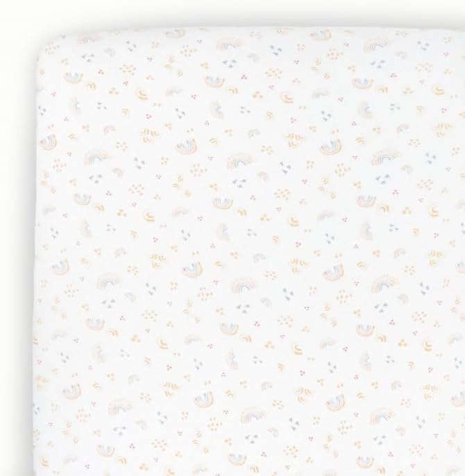 Little Unicorn Sábana de punto elástico para cuna, súper suave, tamaño para colchón estándar de cuna de bebé y niño pequeño, lavable a máquina, 52 x