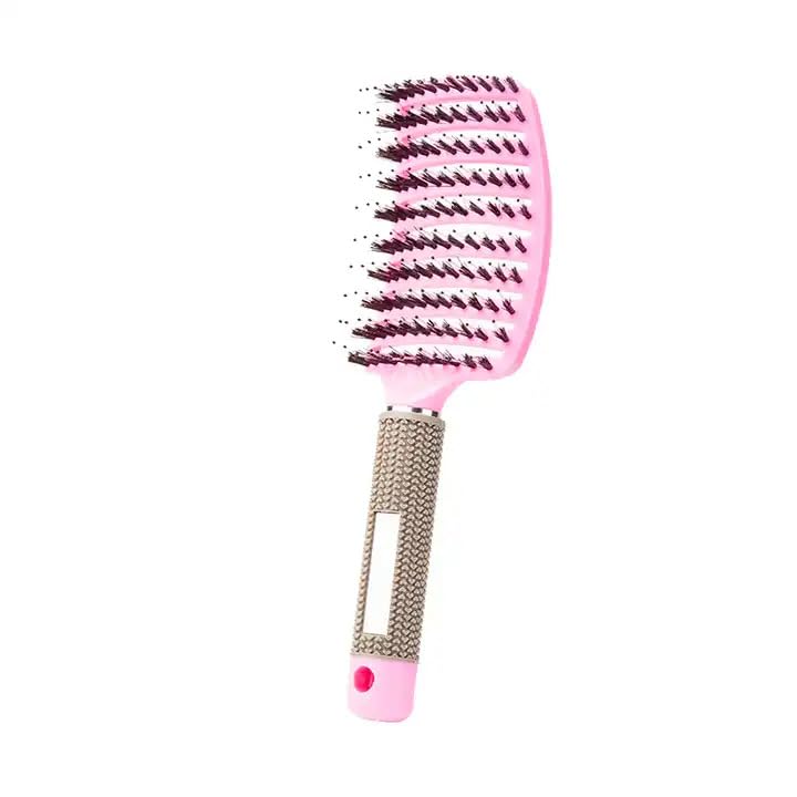 Cepillo de pelo húmedo y seco, sin tirones, curvado y ventilado, cepillo desenredante mágico para niños y mujeres, puede añadir brillo y cabello