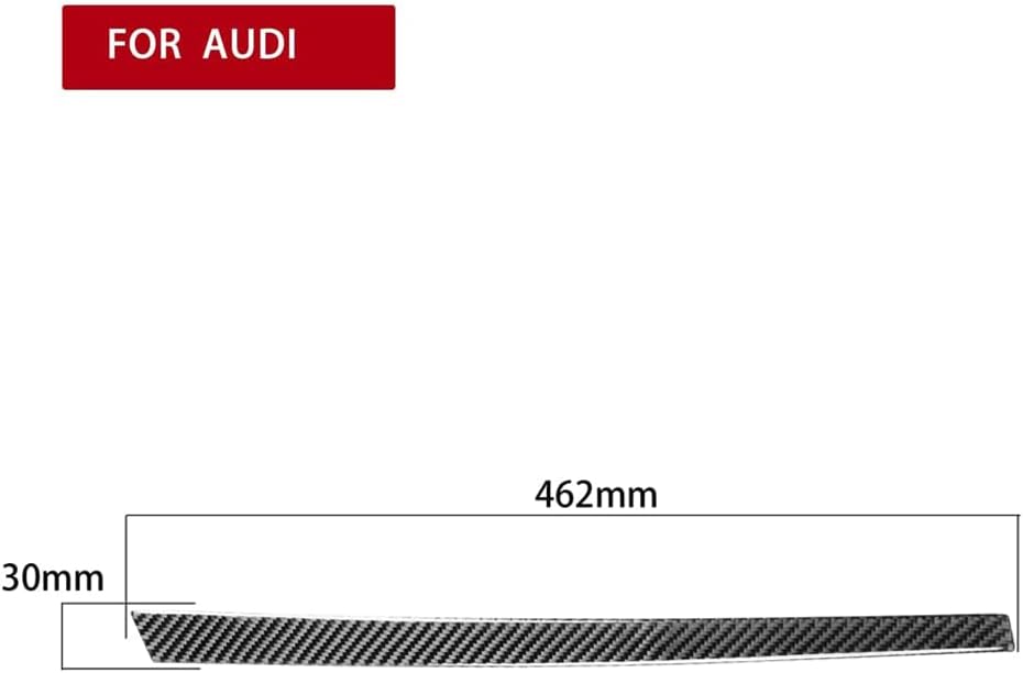 Accesorios interiores de fibra de carbono, cubierta decorativa para Audi A4 B9 2017-2019 (Co-Pilot Dashboard Trim LHD)