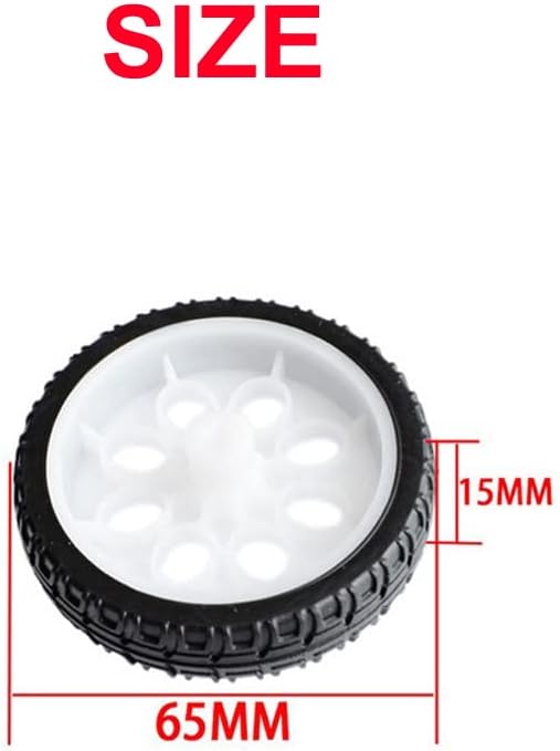 Treedix 4 unids 2.559 in goma RC rueda neumáticos coche ruedas DIY modelo robots blanco y negro para DIY modelo accesorios