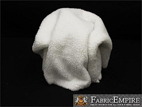 Piel de oveja Sherpa resistente de 60 pulgadas de ancho, 21 onzas por yarda, 0.303 in vendido por The Yard (blanco)