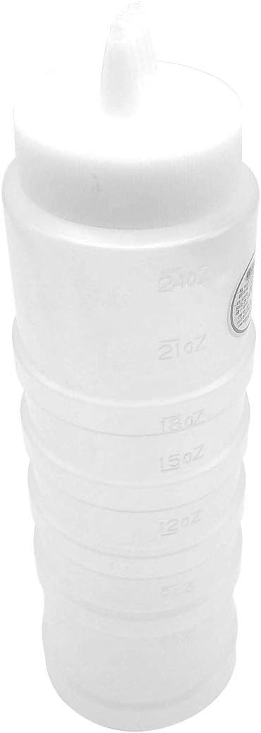 GARASANI Dispensador de botellas de condimentos exprimibles de salsa de 4 agujeros (24 oz – 23.7 fl oz)