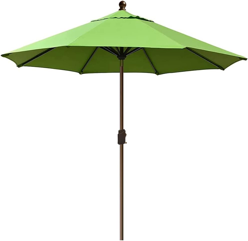 EliteShade Sombrilla de patio de 9 pies para mesa y exteriores, uso comercial, no se va a decolorar durante 10 años, con ventilación, color verde