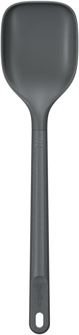 Zyliss E980227 Cuchara de cocina grande, paja de trigo sosteniblenailon, antiadherente, cabeza de silicona resistente al calor, utensilio de cocina,