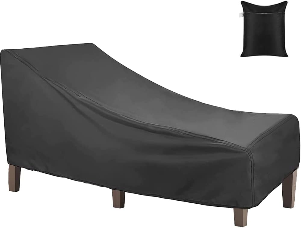 1 funda para silla de tumbona de patio, impermeable, a prueba de polvo, para exteriores, resistente a los rayos UV, resistente a desgarros,