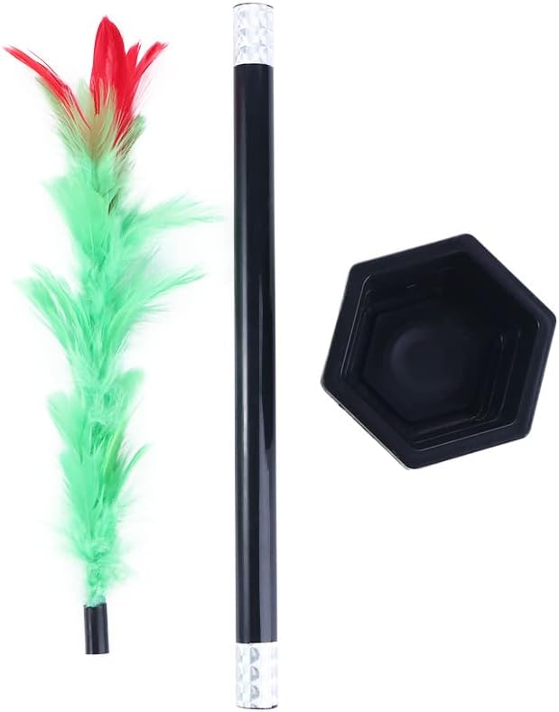Stick to Rose Trucos de magia Varita mágica a flor Trucos de magia fáciles Juguetes divertidos Show Performance Prop para adultos, adolescentes,