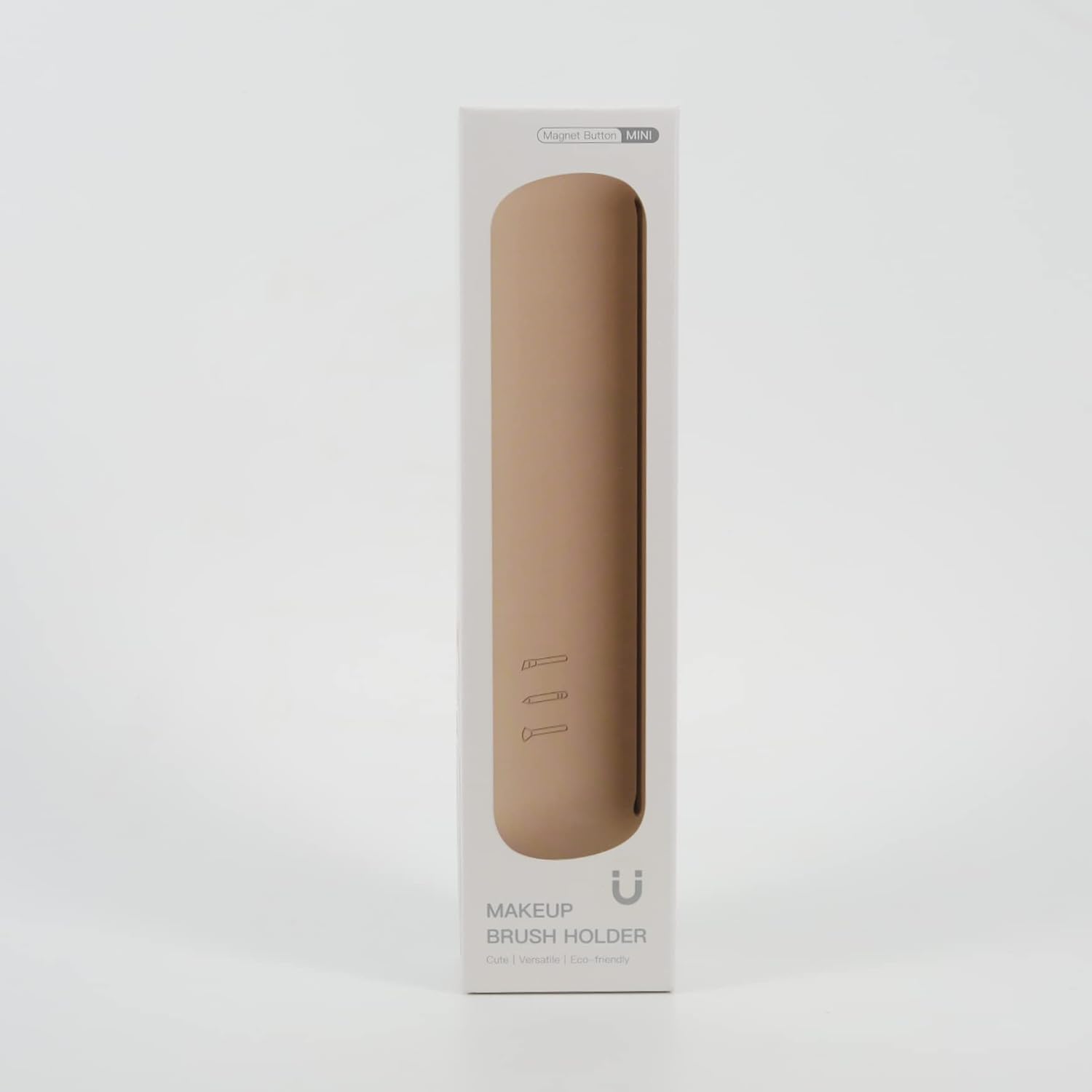 FVION Soporte para brochas de maquillaje, Caqui