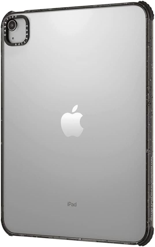 CASETiFY Impact – Funda para iPad Pro de 12.9″ (3456 generación), diseño de corazones transparentes con lunares, color negro transparente