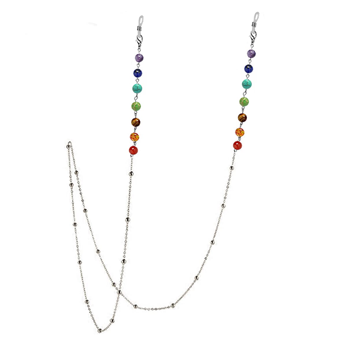 7 Chakra Eyeglass Chains for Women Glasses Chain Gemstone Jeweled Eyeglass Chains – Glasses Strap for Women (7 Chakra)