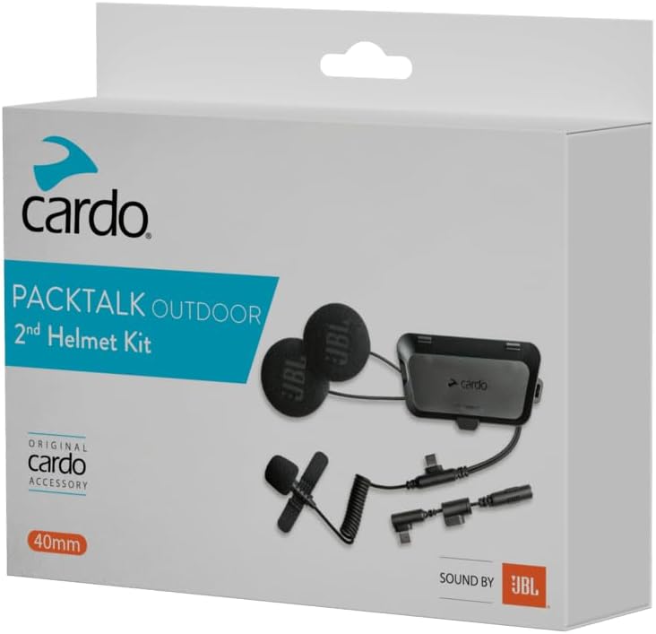 Cardo Packtalk – Kit de segundo casco para exteriores, accesorio de dispositivo de comunicación para uso adicional del casco, kit multifuncional