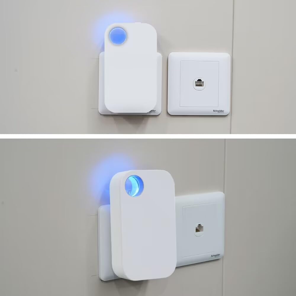 Purificador de aire ionizador, purificador de aire enchufable, ionizador portátil y silencioso con salida de viento de iones negativos claros,
