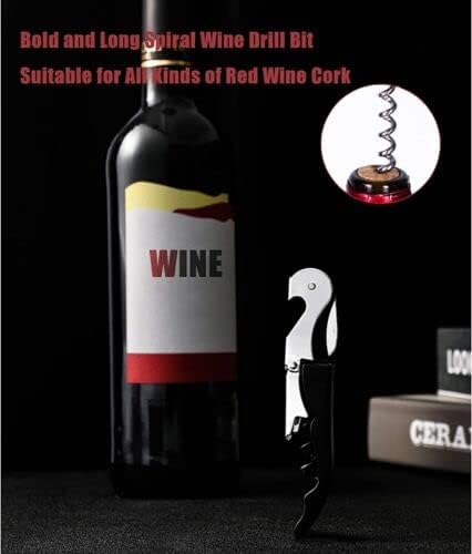 WUPYI Juego de sacacorchos de abrebotellas de vino con estuche de madera para sommeliers, camareros o hogar