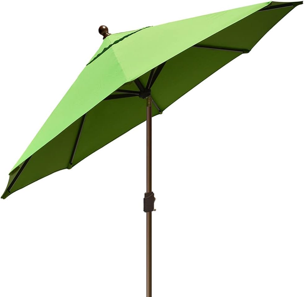 EliteShade Sombrilla de patio de 9 pies para mesa y exteriores, uso comercial, no se va a decolorar durante 10 años, con ventilación, color verde