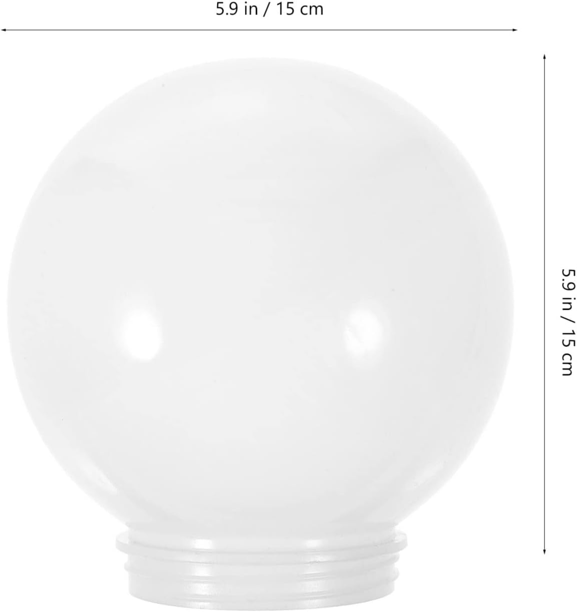 USHOBE Pantalla de bola para lámpara de mesa, pantalla de cristal, globos para lámparas de luz, cubierta de poste de lámpara, sombra de globo solar,