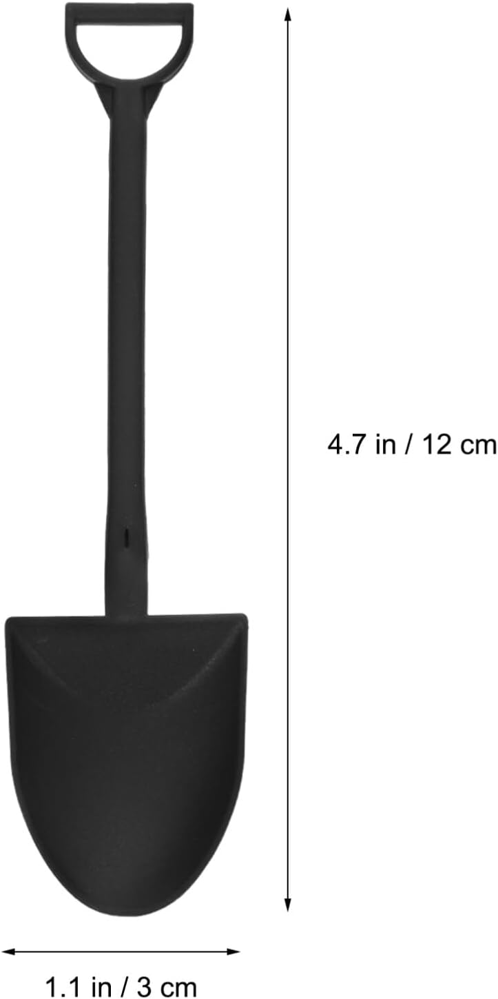 KALLORY 50 cucharas desechables de pala, cucharas de helado, mini postres de plástico, pala, pudín, cucharas de yogur, cucharas de degustación para