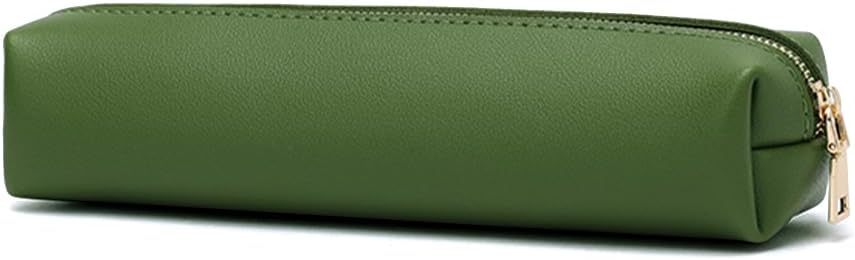 iSuperb Estuche de lápiz PU Bolsa de cuero para bolígrafos Bolsa delgada Bolsa de papelería encantadora Bolsa de cosméticos portátil Bolsa