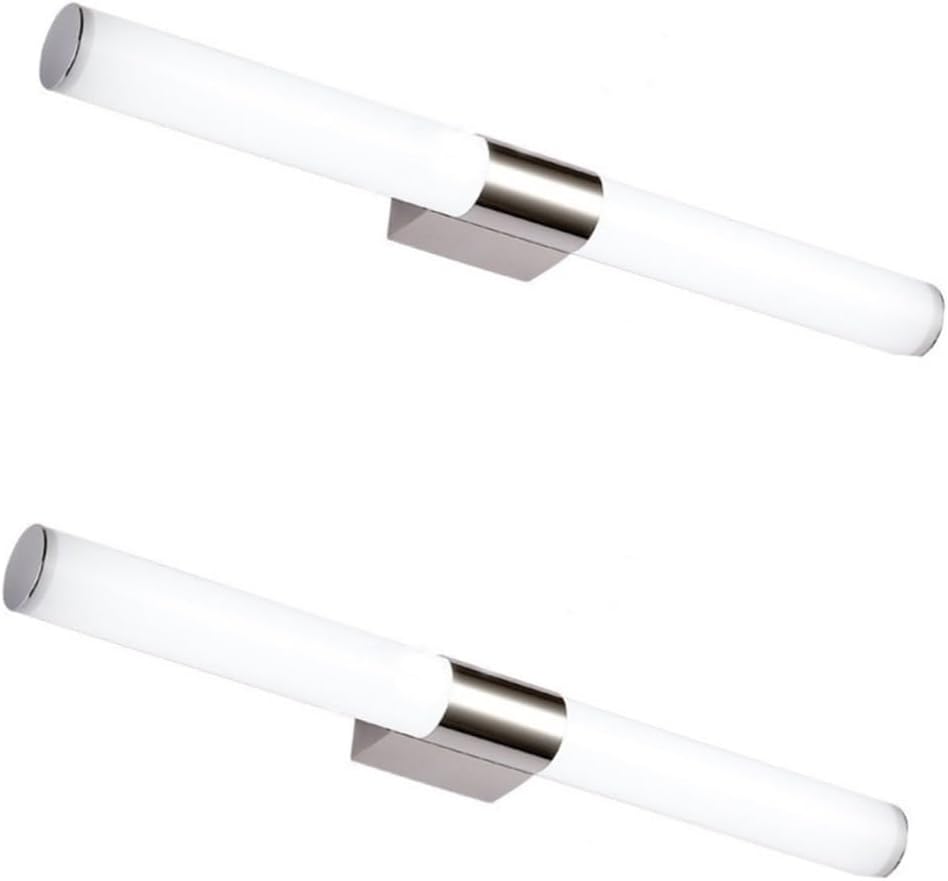 Angoily 2 piezas 18 lámpara de tocador de baño, luz de tocador para maquillaje, luz debajo del gabinete, luz de pared recargable, decoración de