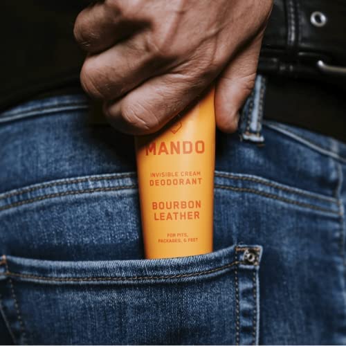 Mando Desodorante para todo el cuerpo para hombres, crema invisible, control de olores de 72 horas, sin aluminio, sin bicarbonato de sodio, seguro