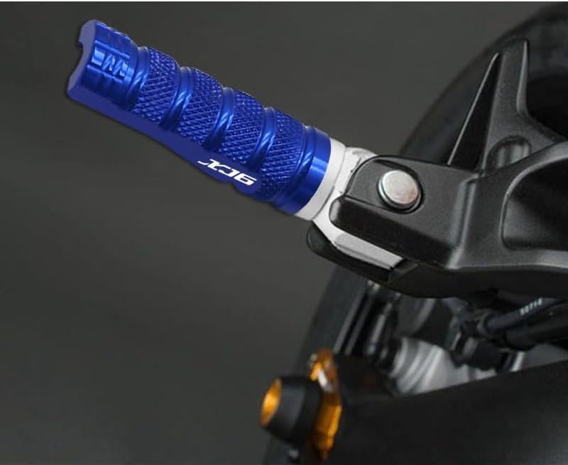 M para Yamaha XJ6 Xj6 motocicleta CNC pie trasero pasajero clavijas descansa reposapiés antideslizante pie clavija Y (color  titanio)
