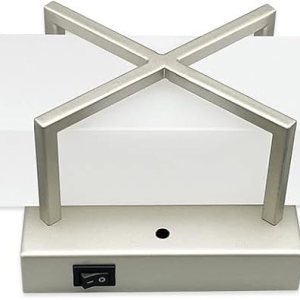 Dream lighting Lámpara LED de 12 V, lámpara de pared con interruptor, acabado plateado champán, 3500 K, 15 pulgadas Dream lighting Lámpara LED de 12 V, lámpara de pared con interruptor, acabado plateado champán, 3500 K, 15 pulgadas