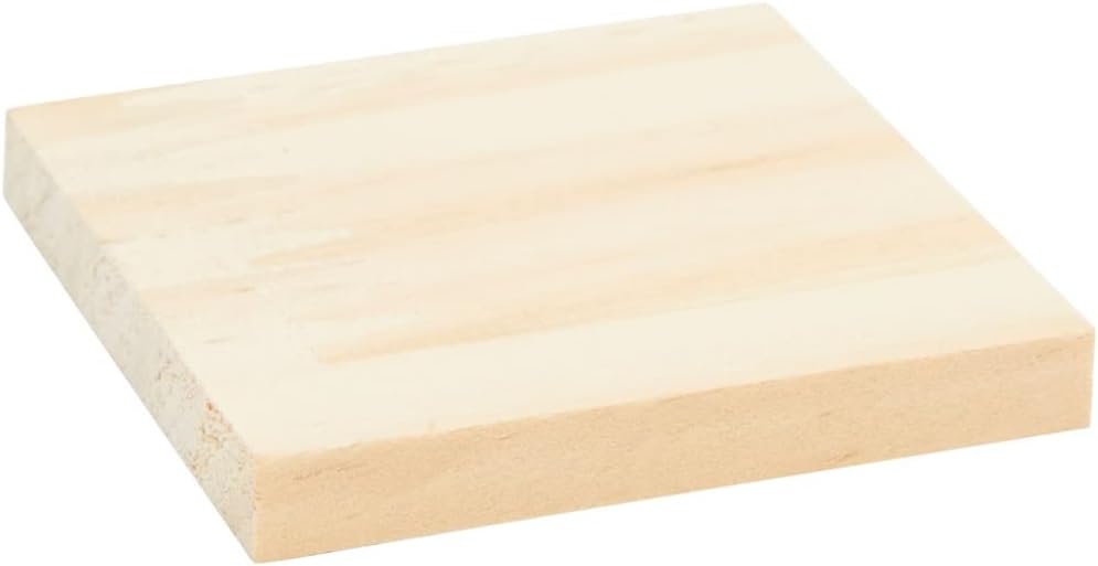 Paquete de 15 cuadrados de madera sin terminar de 2 x 2 para manualidades, azulejos de madera en blanco para quemar madera, suministros de