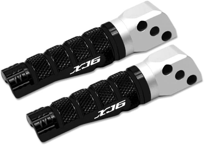 M para Yamaha XJ6 Xj6 motocicleta CNC pie trasero pasajero clavijas descansa reposapiés antideslizante pie clavija Y (color  titanio)