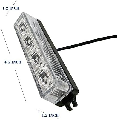 2 luces estroboscópicas de emergencia de 4 LED para camiones de 12-24 V, luz intermitente de advertencia de montaje en superficie, barra de luz de