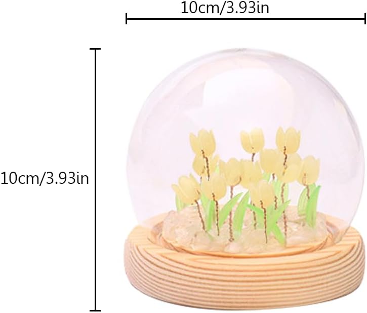 Luz nocturna de tulipán de bricolaje con 13 flores, bonita simulación de flores para dormitorio, lámpara de mesa para dormir, lámpara decorativa de