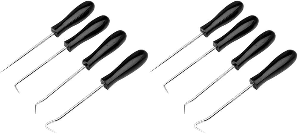 Performance Tool 1103 Juego de 4 ganchos y púas  Marca metal o plástico, cableado separado, quita fusibles, recoge piezas pequeñas y arandelas
