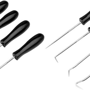 Performance Tool 1103 Juego de 4 ganchos y púas  Marca metal o plástico, cableado separado, quita fusibles, recoge piezas pequeñas y arandelas Performance Tool 1103 Juego de 4 ganchos y púas  Marca metal o plástico, cableado separado, quita fusibles, recoge piezas pequeñas y arandelas