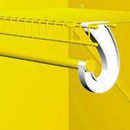 SuperSlide – Soporte para barra de armario, color blanco, paquete de 50