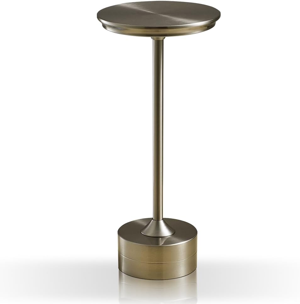 Lámpara de escritorio de metal inalámbrica, lámpara de mesa LED con sensor táctil, lámpara de 3 colores regulable con pilas, luz nocturna para