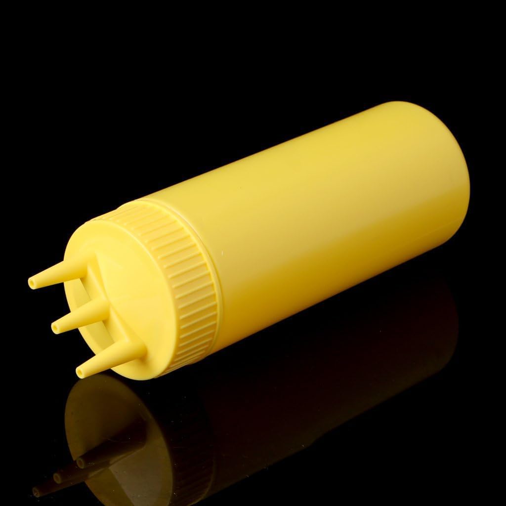 1 botella blanca para apretar, botella exprimible de 3 agujeros, dispensador de condimentos, salsa, vinagre, aceite, ketchup, cruet, condimentos,