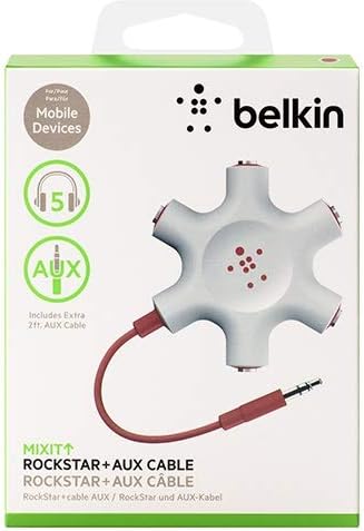 Bifurcador de auriculares Belkin Rockstar Rojo