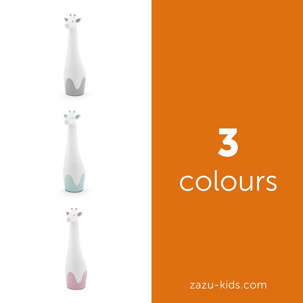 Zazu Kids Luz nocturna antorcha lámpara jirafa juguete – linterna azul y luz de noche, inalámbrico, múltiples opciones de color LED, apagado
