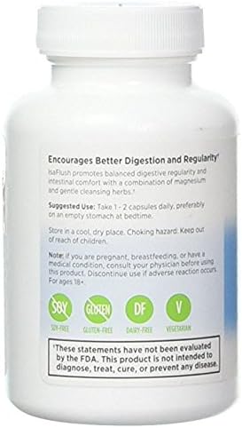 Isagenix Isaflush 60 cápsulas hierbas y minerales limpiadores para ayudar en la regularidad digestiva